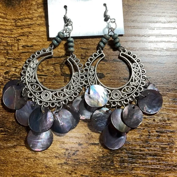 Multicolor silver earrings - Picture 3 of 4